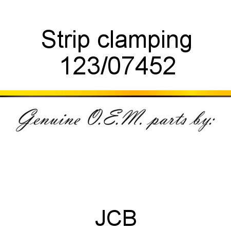 Strip, clamping 123/07452
