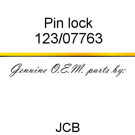 Pin, lock 123/07763