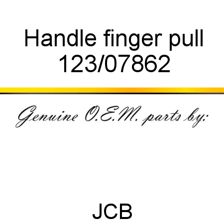 Handle, finger pull 123/07862
