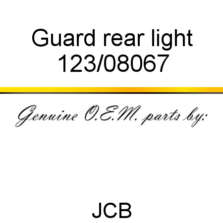 Guard, rear light 123/08067