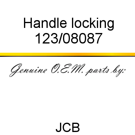 Handle, locking 123/08087