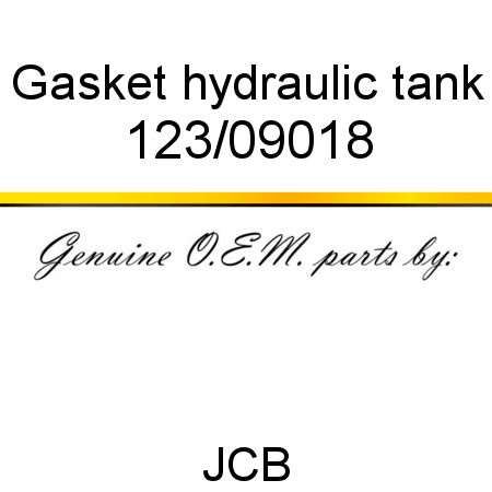 Gasket, hydraulic tank 123/09018