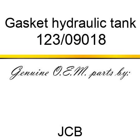 Gasket, hydraulic tank 123/09018