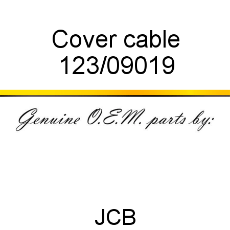 Cover, cable 123/09019
