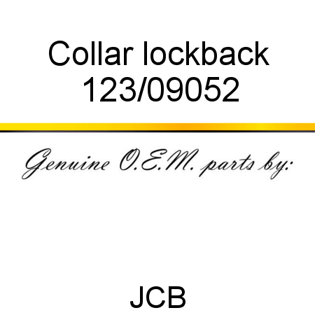 Collar, lockback 123/09052