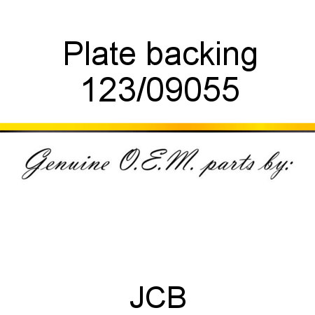 Plate, backing 123/09055