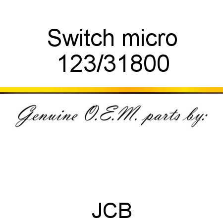 Switch, micro 123/31800