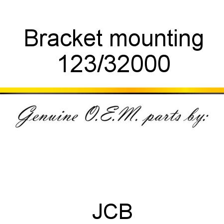 Bracket, mounting 123/32000