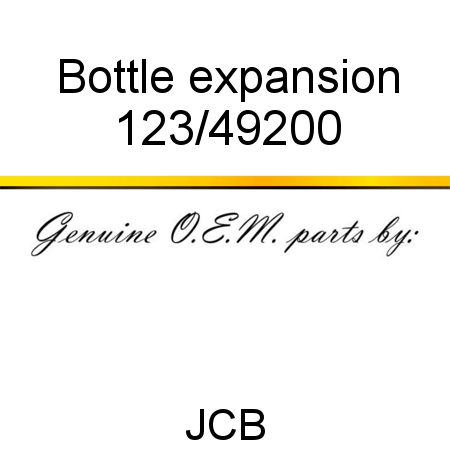 Bottle, expansion 123/49200