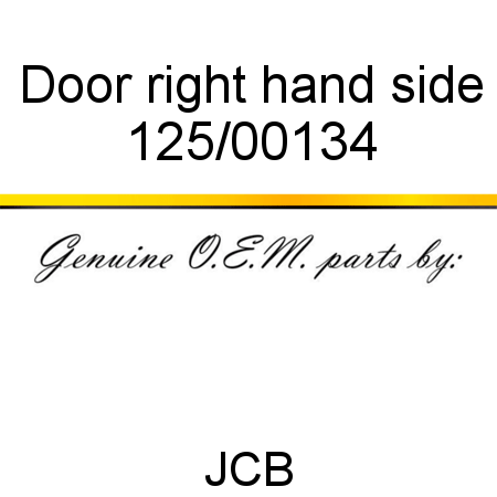 Door, right hand side 125/00134