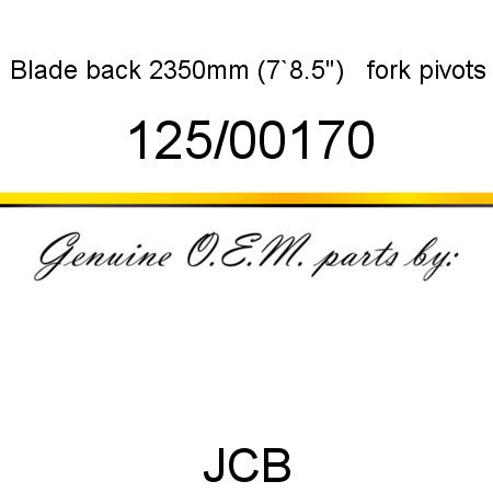 Blade, back 2350mm (7`8.5