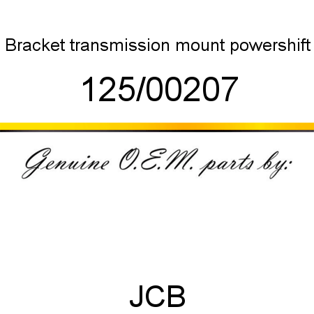 Bracket, transmission mount, powershift 125/00207