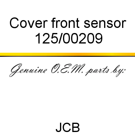 Cover, front sensor 125/00209
