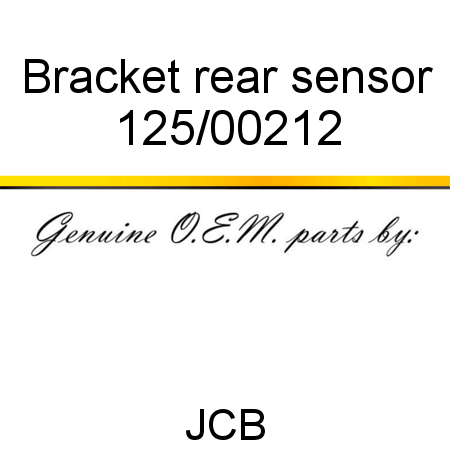 Bracket, rear sensor 125/00212