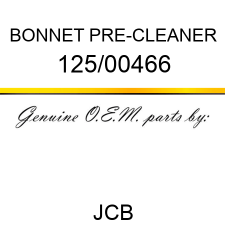 BONNET PRE-CLEANER 125/00466