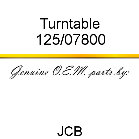 Turntable 125/07800