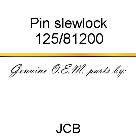Pin, slewlock 125/81200