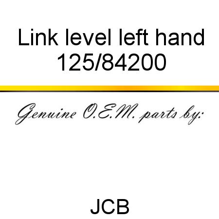 Link, level, left hand 125/84200
