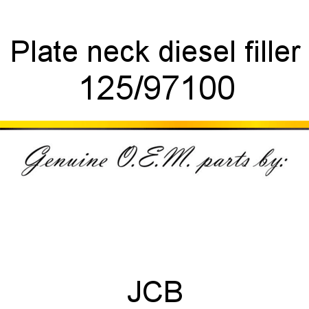 Plate, neck, diesel filler 125/97100