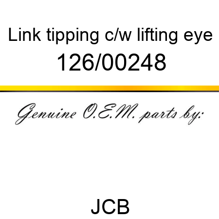 Link, tipping, c/w lifting eye 126/00248