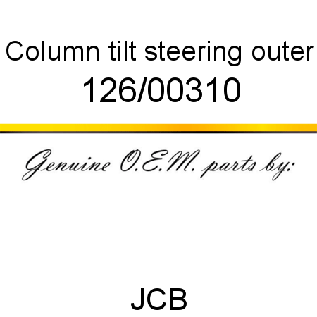 Column, tilt steering outer 126/00310