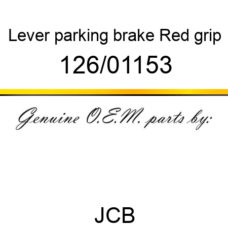 Lever, parking brake, Red grip 126/01153