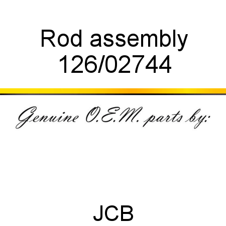 Rod, assembly 126/02744