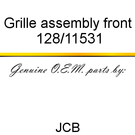 Grille, assembly, front 128/11531