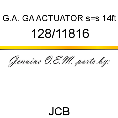 G.A., GA ACTUATOR s_s 14ft 128/11816