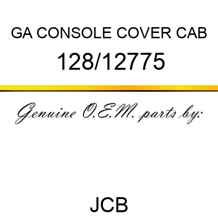GA CONSOLE COVER CAB 128/12775