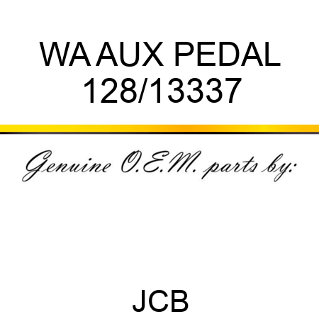 WA AUX PEDAL 128/13337