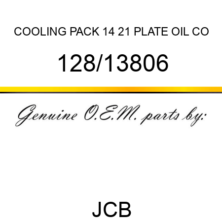 COOLING PACK 14+21 PLATE OIL CO 128/13806
