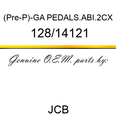 (Pre-P)-GA PEDALS.ABI.2CX 128/14121