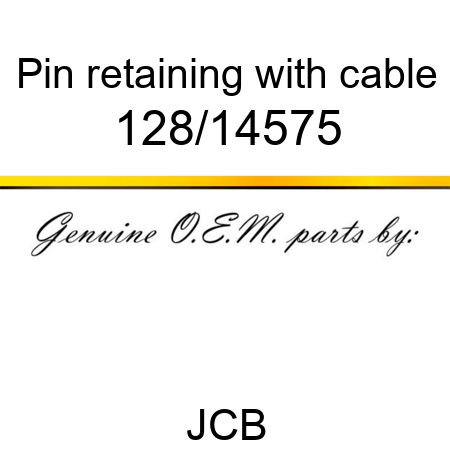 Pin, retaining,, with cable 128/14575