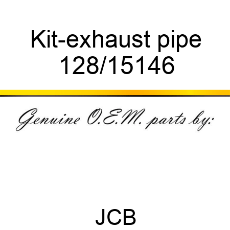 Kit-exhaust pipe 128/15146