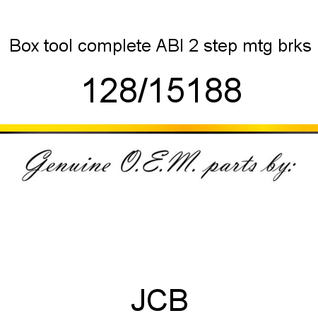 Box, tool, complete, ABI, 2 step mtg brks 128/15188