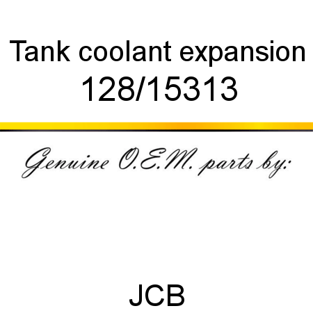 Tank, coolant expansion 128/15313