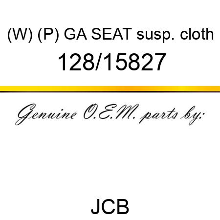 (W) (P) GA SEAT susp. cloth 128/15827