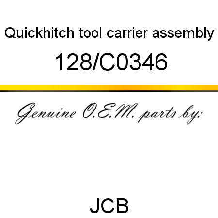 Quickhitch, tool carrier, assembly 128/C0346
