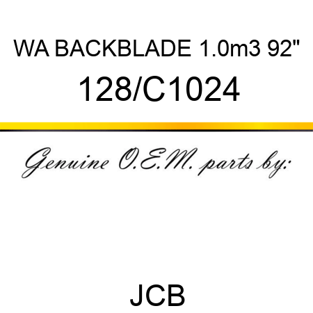 WA BACKBLADE 1.0m3 92
