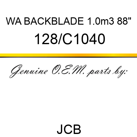 WA BACKBLADE 1.0m3 88
