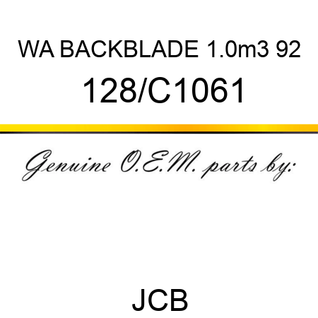 WA BACKBLADE 1.0m3 92 128/C1061