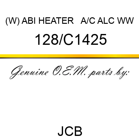 (W) ABI HEATER + A/C ALC WW 128/C1425