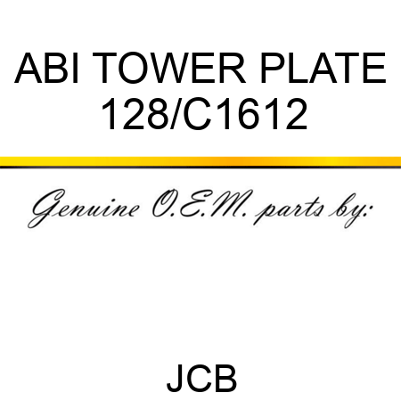 ABI TOWER PLATE 128/C1612
