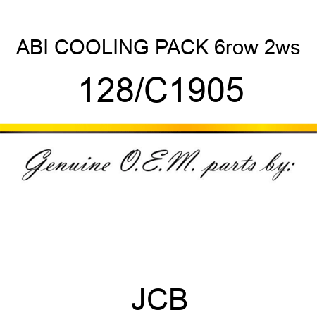 ABI COOLING PACK 6row 2ws 128/C1905