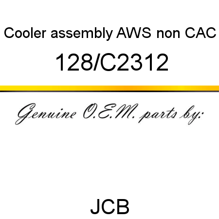 Cooler, assembly, AWS non CAC 128/C2312