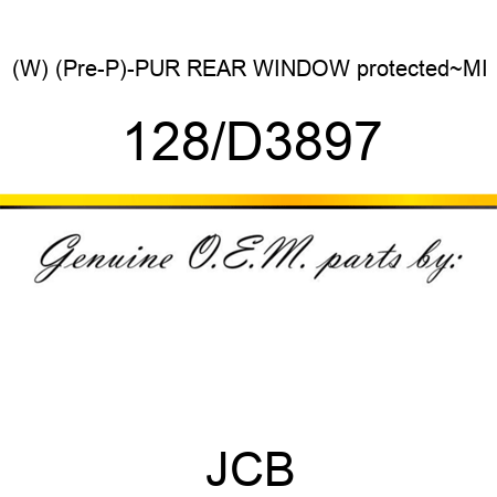 (W) (Pre-P)-PUR REAR WINDOW protected~MI 128/D3897