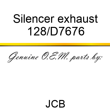 Silencer exhaust 128/D7676
