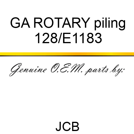 GA ROTARY piling 128/E1183