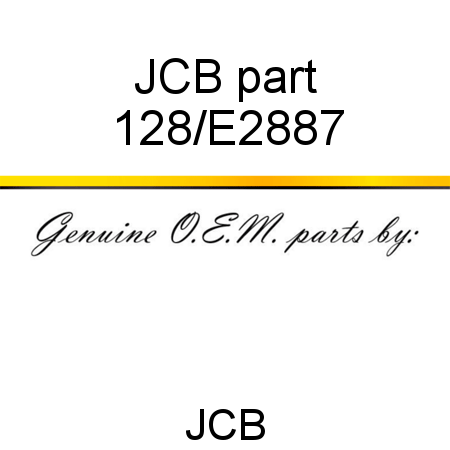JCB part 128/E2887